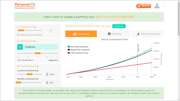 Set your goal parameters